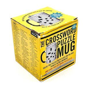Crossword Puzzle Mug Coffee Cup New In Box Unemployed Philosophers Guild 2015